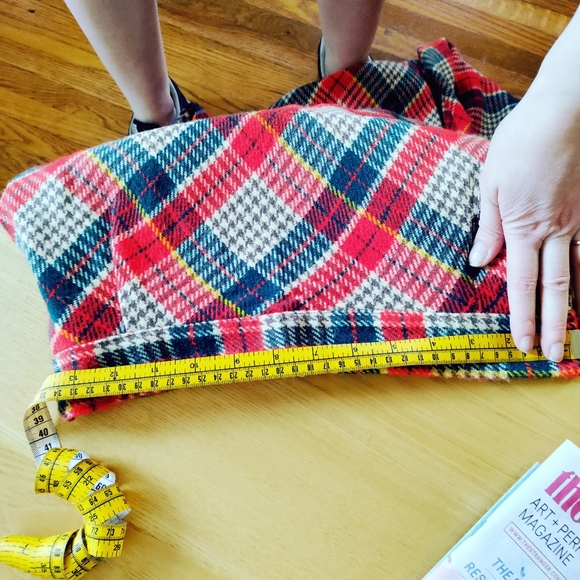 Vintage Wool Plaid Maxi Skirt - Picture 6 of 6